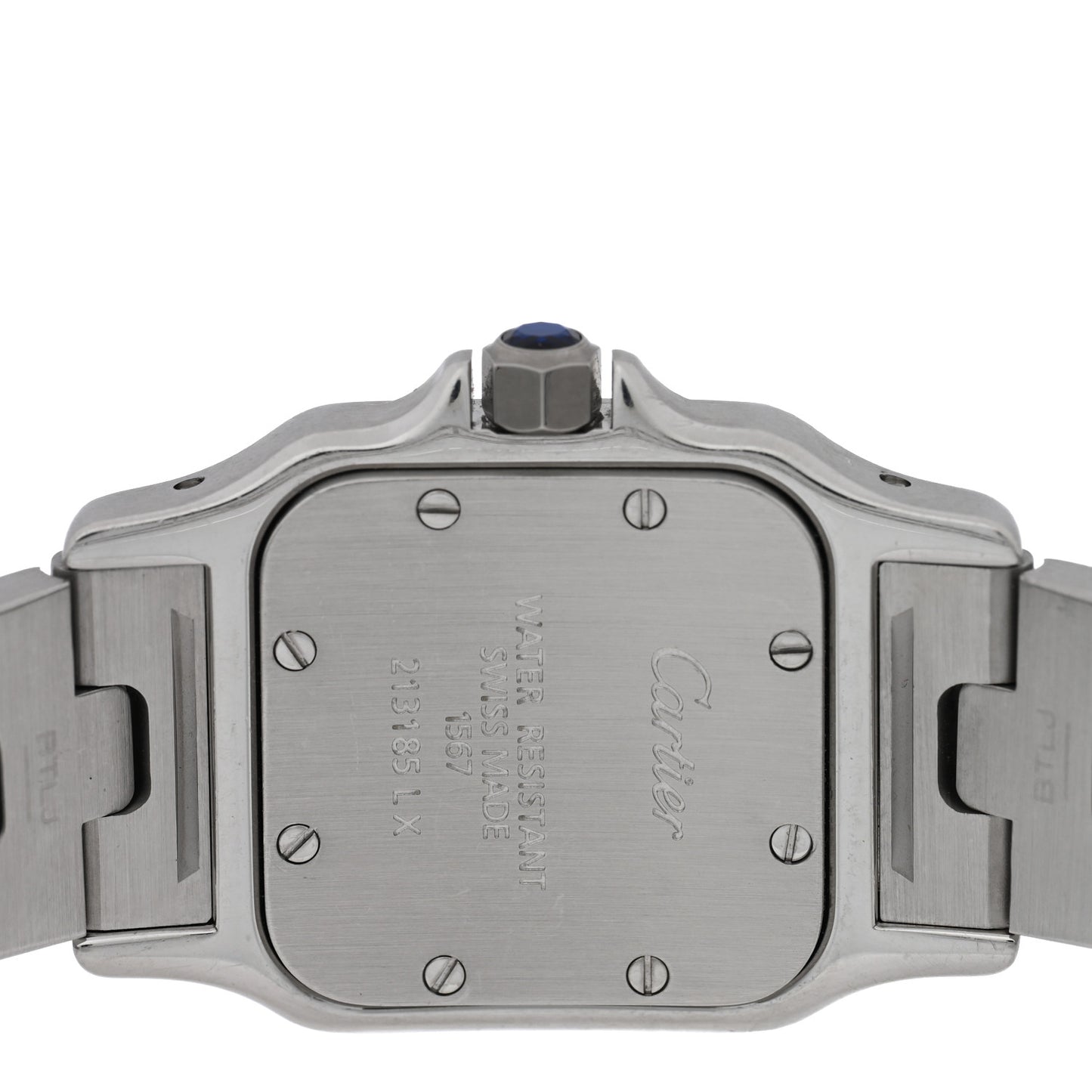 Stainless Steel 18K Yellow Gold 24mm Santos De Cartier Galbee Quartz Watch