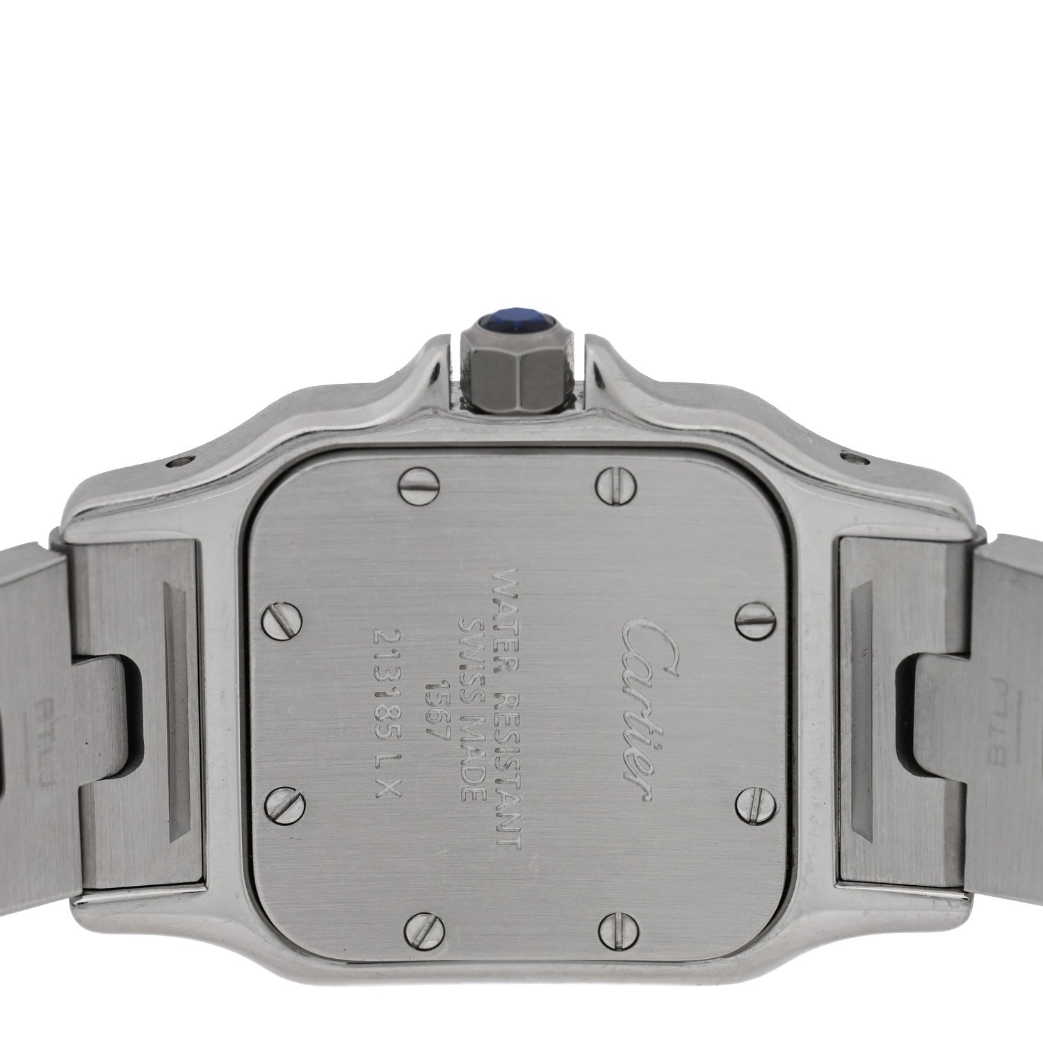 Cartier Stainless Steel 18K Yellow Gold 24mm Santos De Cartier Galbee Quartz Watch 4 of 4