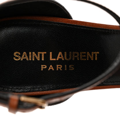 Saint Laurent Calfskin Opyum 85 Sandals 36.5 Cognac 6 of 9