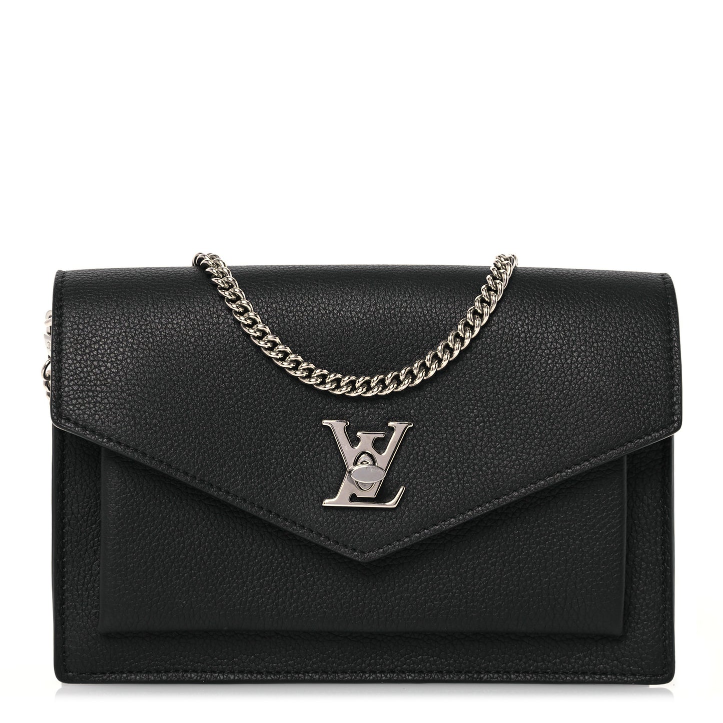 Calfskin My Lockme Chain Pochette Black