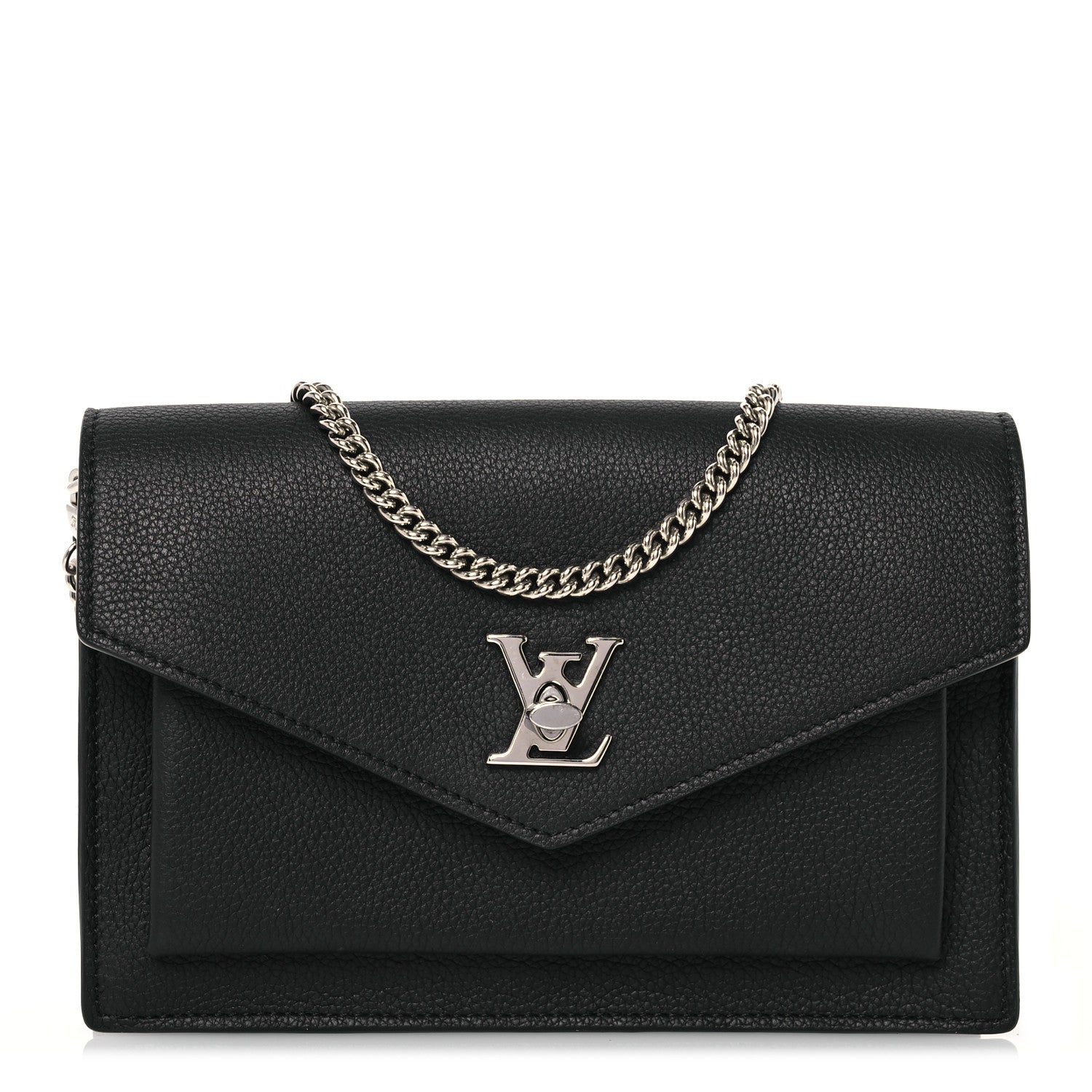 Louis Vuitton Calfskin My Lockme Chain Pochette Black 1 of 14