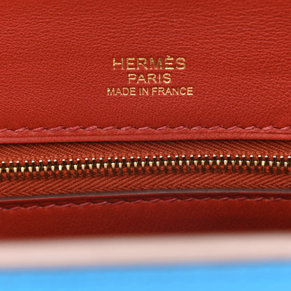 Hermes Evercolor Swift 24/24 29 Brique Rouge H Rouge Piment Bleu Frida 6 of 9