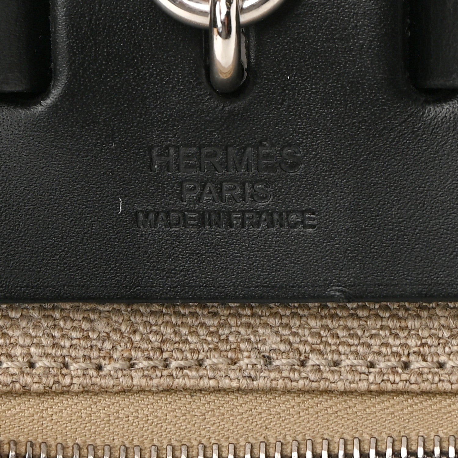 Hermes Military Toile Vache Hunter Herbag Zip Retourne 31 PM Ficelle Black 7 of 11