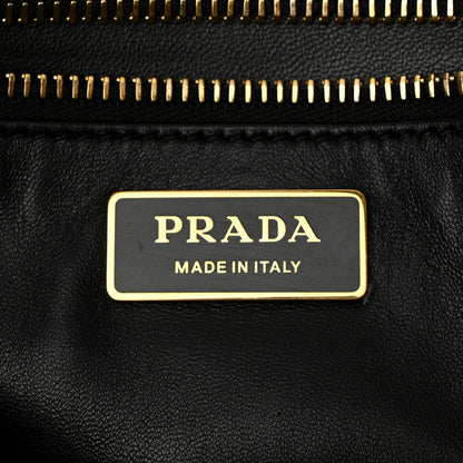 Prada Calfskin Large Soft Sound Shoulder Bag Black 7 of 11