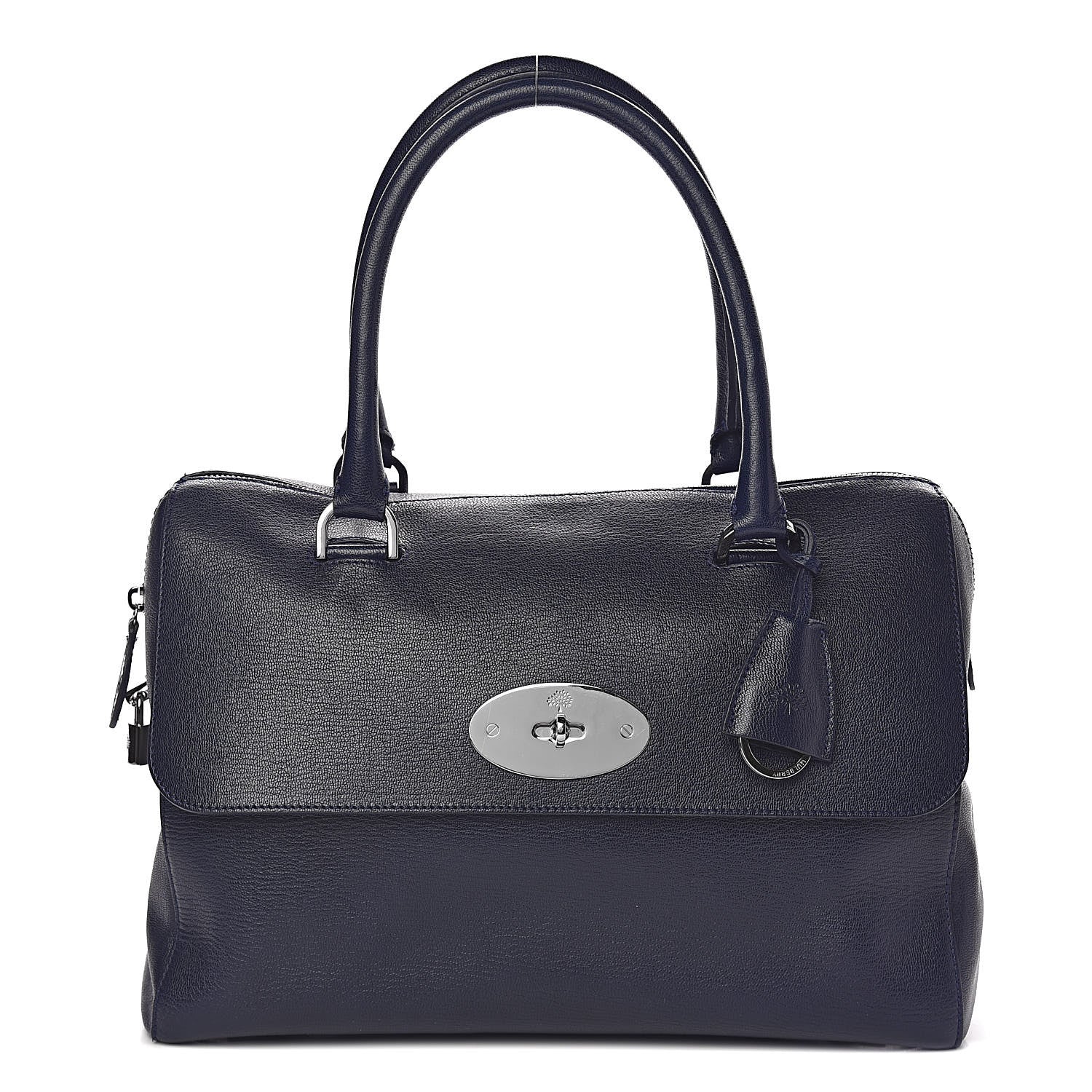 Mulberry Glossy Goatskin Medium Del Rey Satchel Midnight Blue 1 of 12