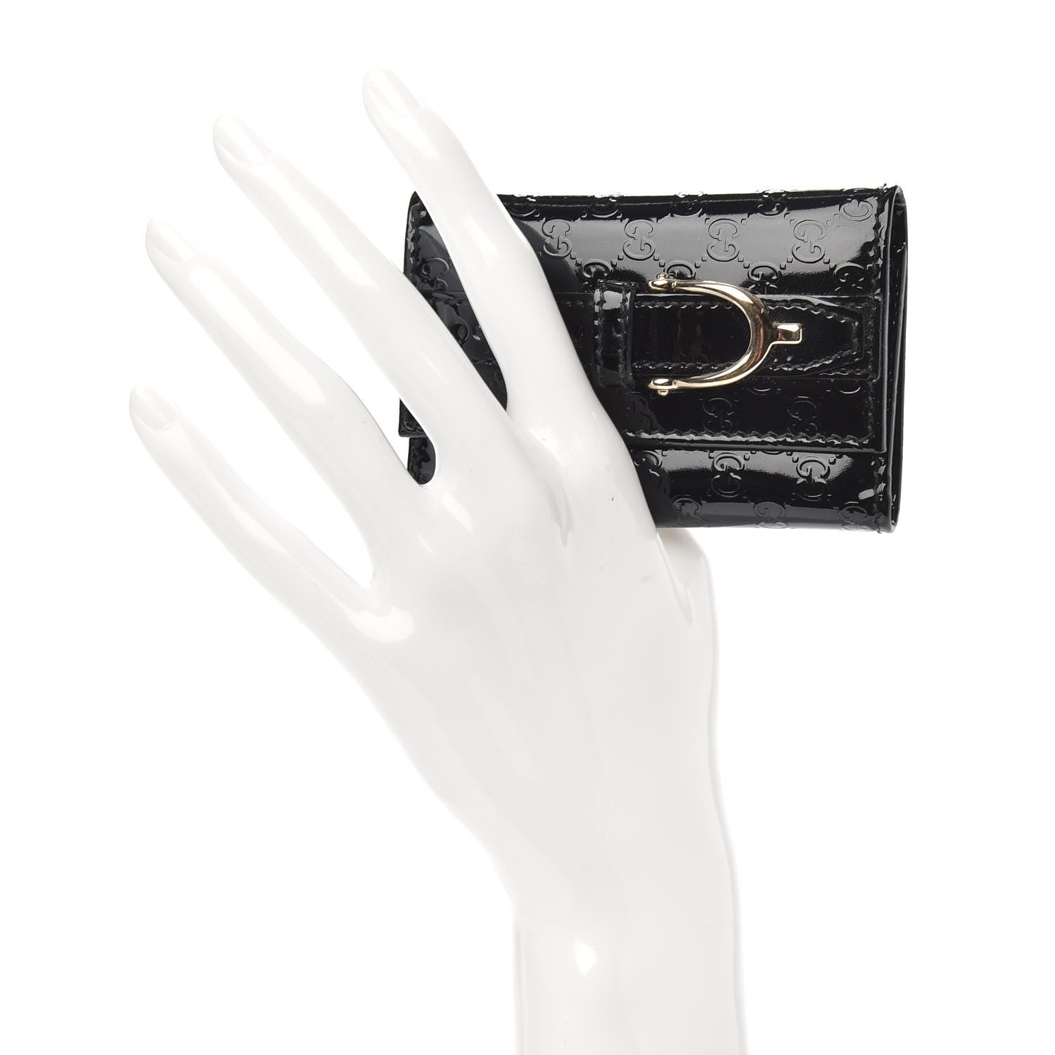Gucci Patent Microguccissima Nice 6 Key Holder Case Black 2 of 6