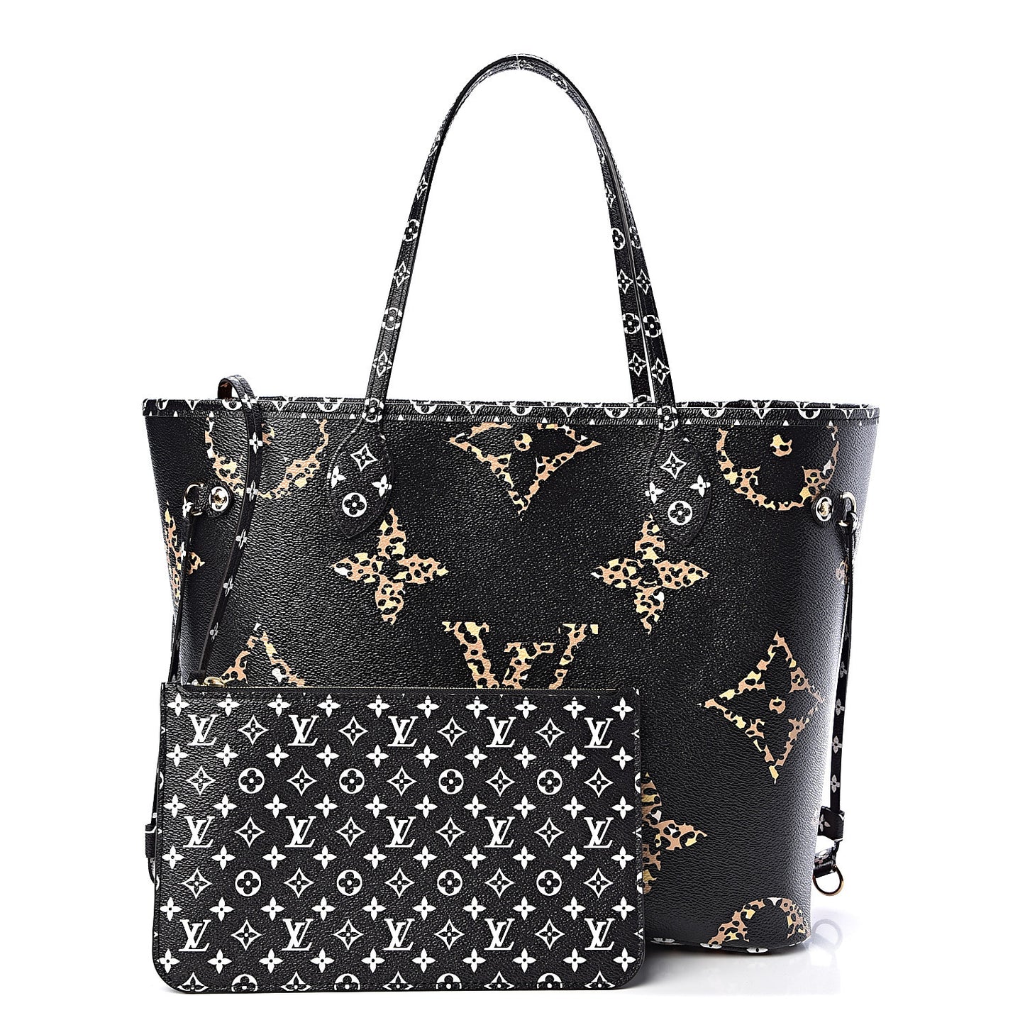 Monogram Giant Jungle Neverfull MM Black