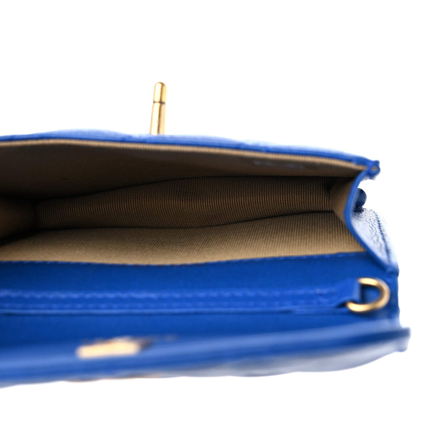 Lambskin Quilted Pearl Crush Clutch With Chain Bag Blue