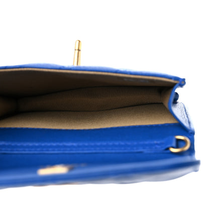 Chanel Lambskin Quilted Pearl Crush Clutch With Chain Bag Blue 5 of 10