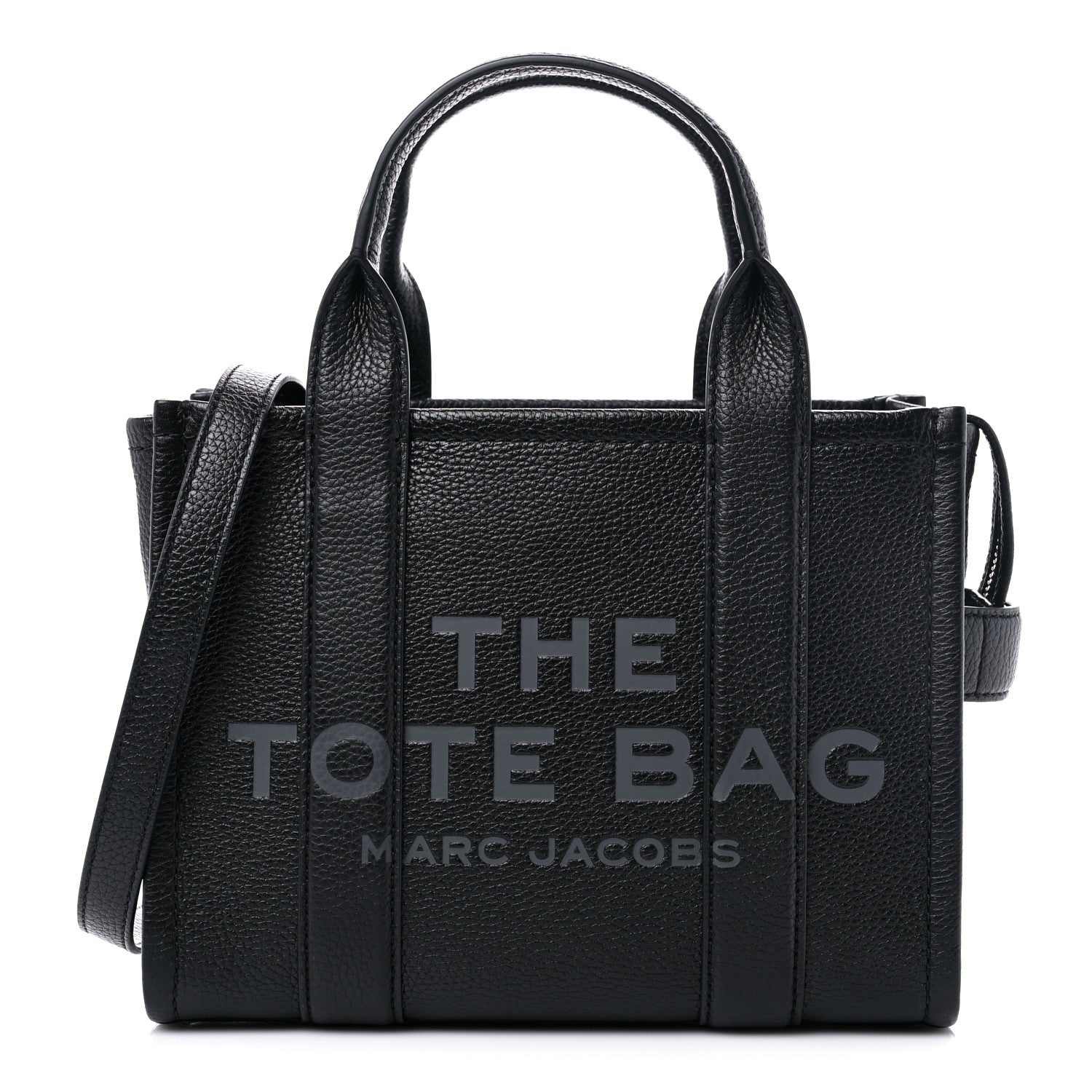 Marc Jacobs Grained Calfskin Small The Tote Bag Black 1 of 9
