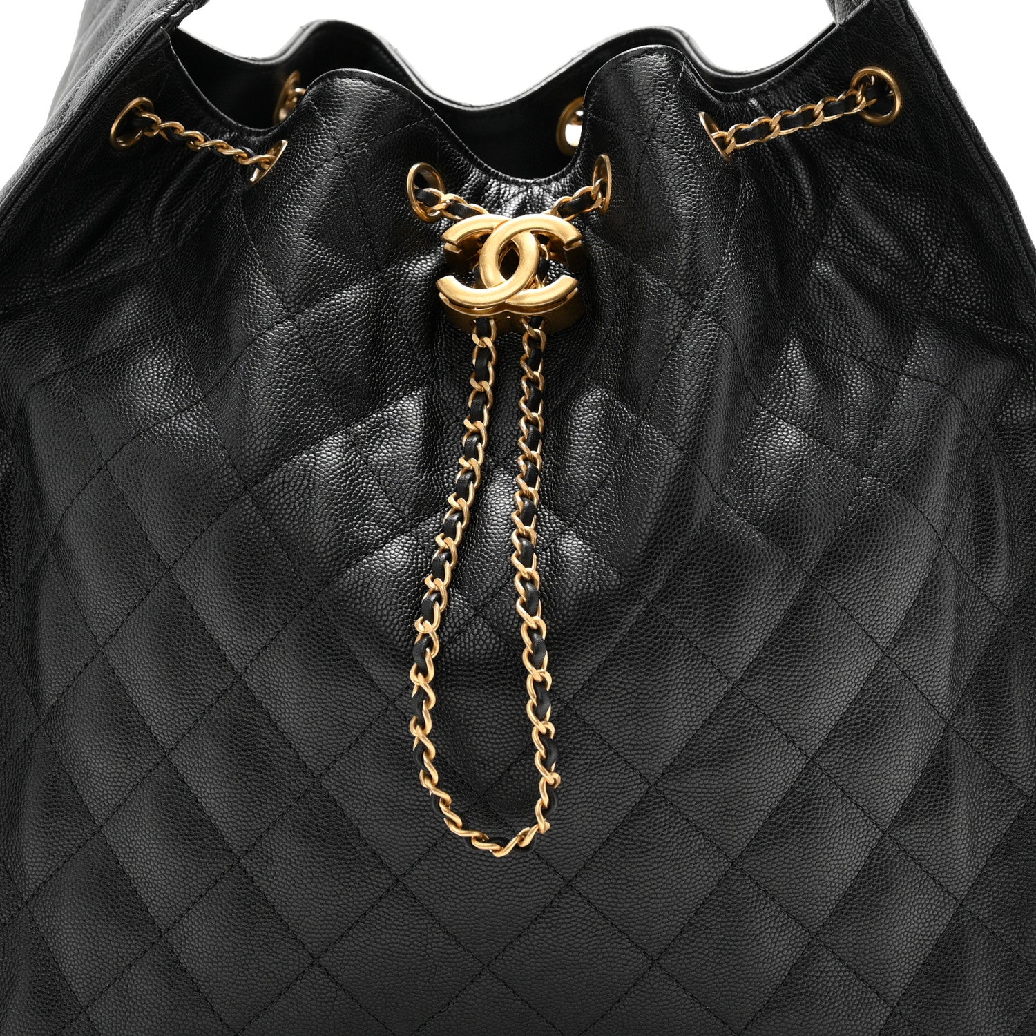 Chanel Caviar Quilted Medium Chanel 25 Handbag Black 9 of 12