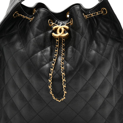 Chanel Caviar Quilted Medium Chanel 25 Handbag Black 9 of 12
