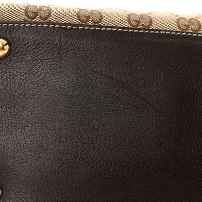 Gucci Monogram Medium New Britt Tote Brown 14 of 15