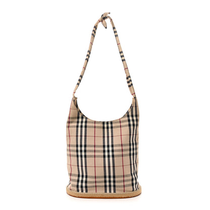 Burberry House Check Espadrille Bucket Bag Beige 1 of 13