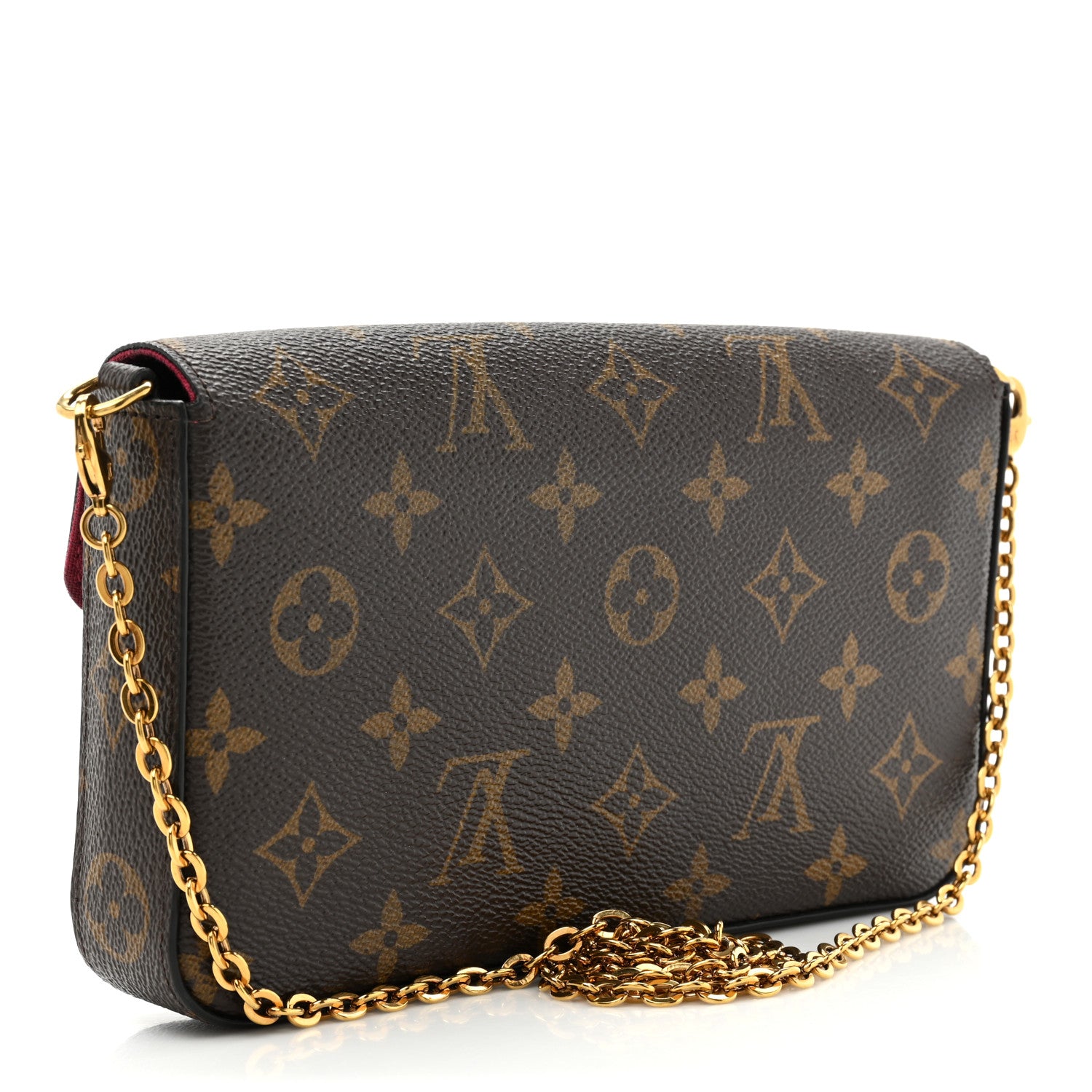 Louis Vuitton Monogram Pochette Felicie Chain Wallet Fuchsia 4 of 15