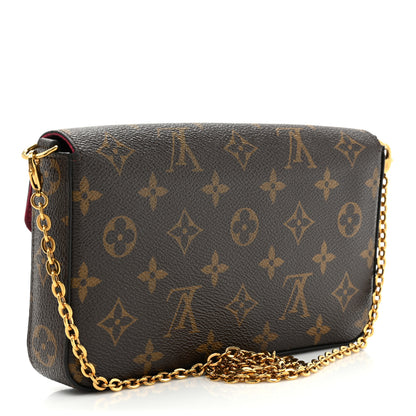 Louis Vuitton Monogram Pochette Felicie Chain Wallet Fuchsia 4 of 15