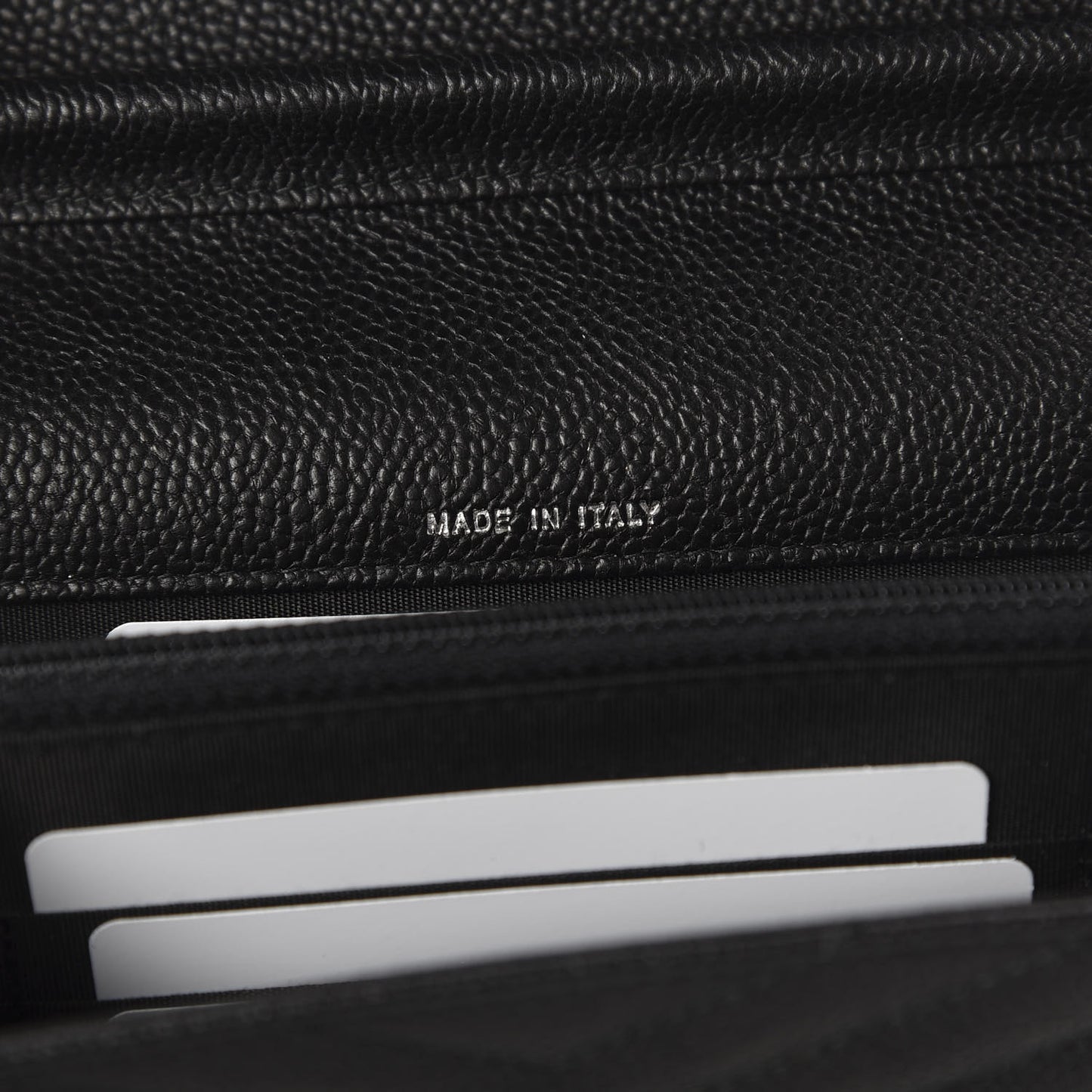 Caviar Chevron Quilted Square Wallet On Chain WOC Black