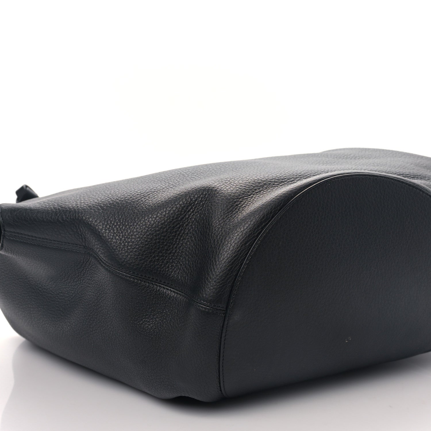 Khaite Pebbled Sport Calfskin Medium Lotus Tote Black 7 of 8