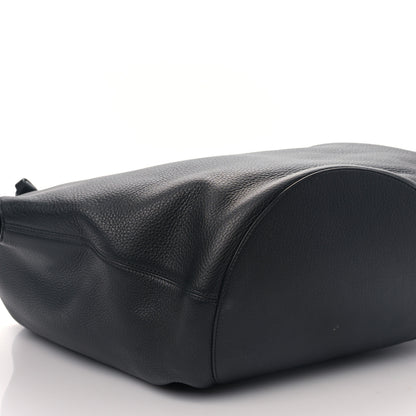 Khaite Pebbled Sport Calfskin Medium Lotus Tote Black 7 of 8