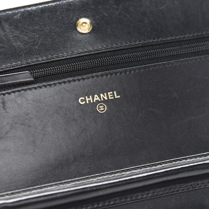 Chanel Lambskin Quilted Wallet On Chain WOC Black 6 of 10