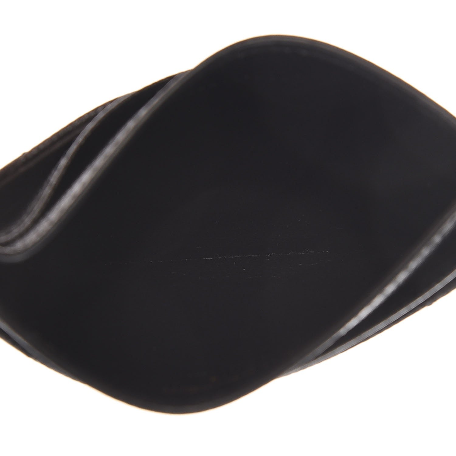 Saint Laurent Grain De Poudre Matelasse Chevron Monogram Credit Card Case Black 5 of 8