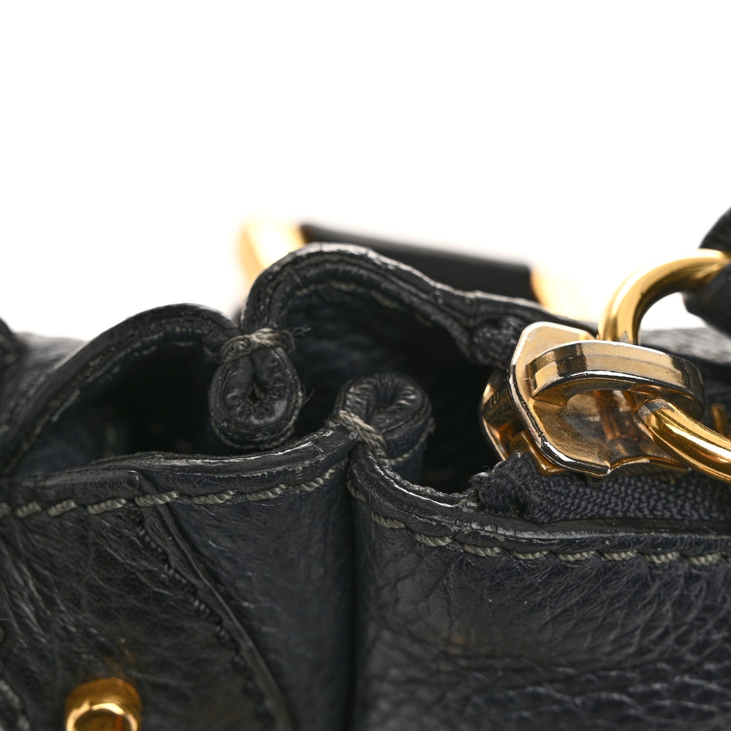 Calfskin Studded Medium Marcie Satchel Black