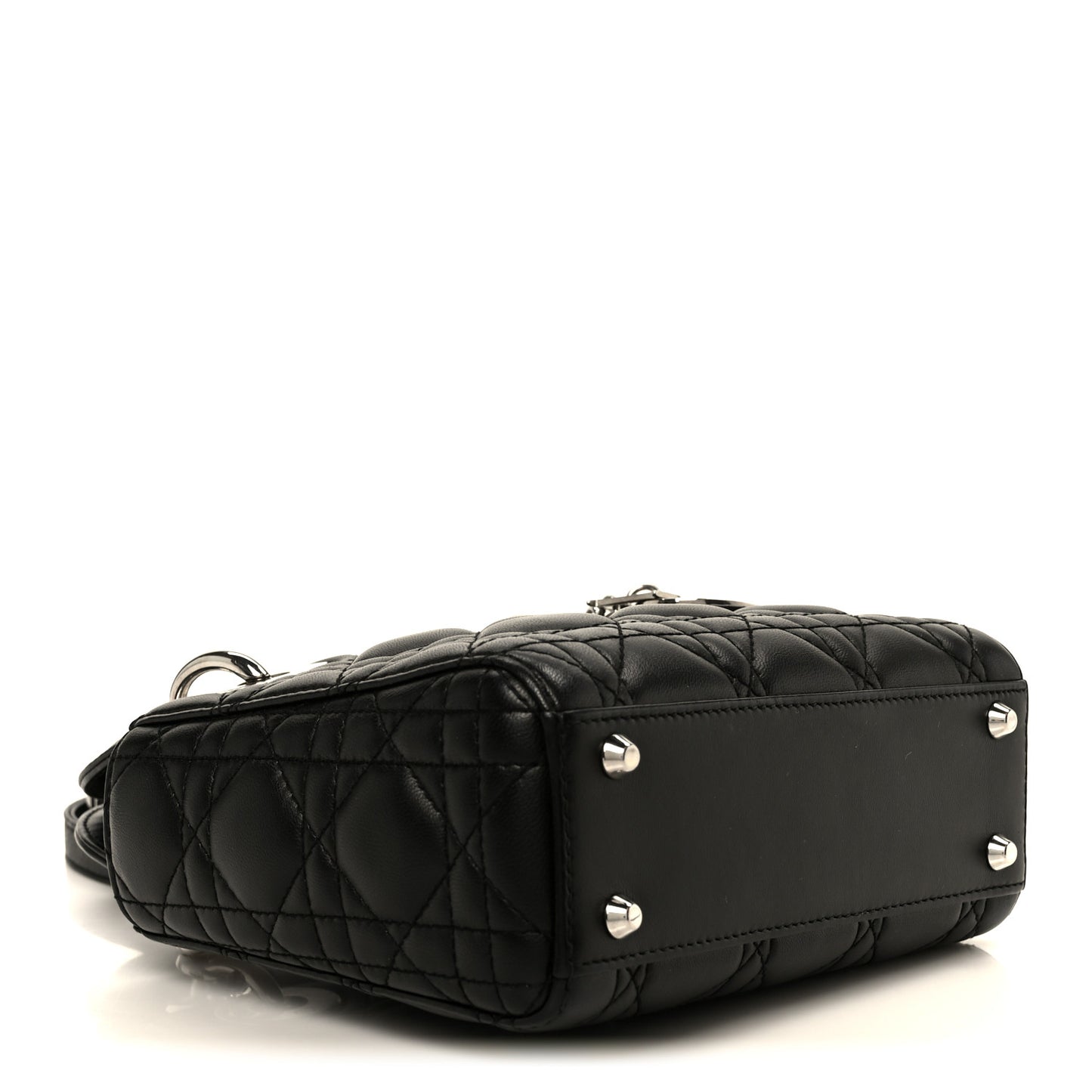 Lambskin Cannage Mini Lady Dior Black