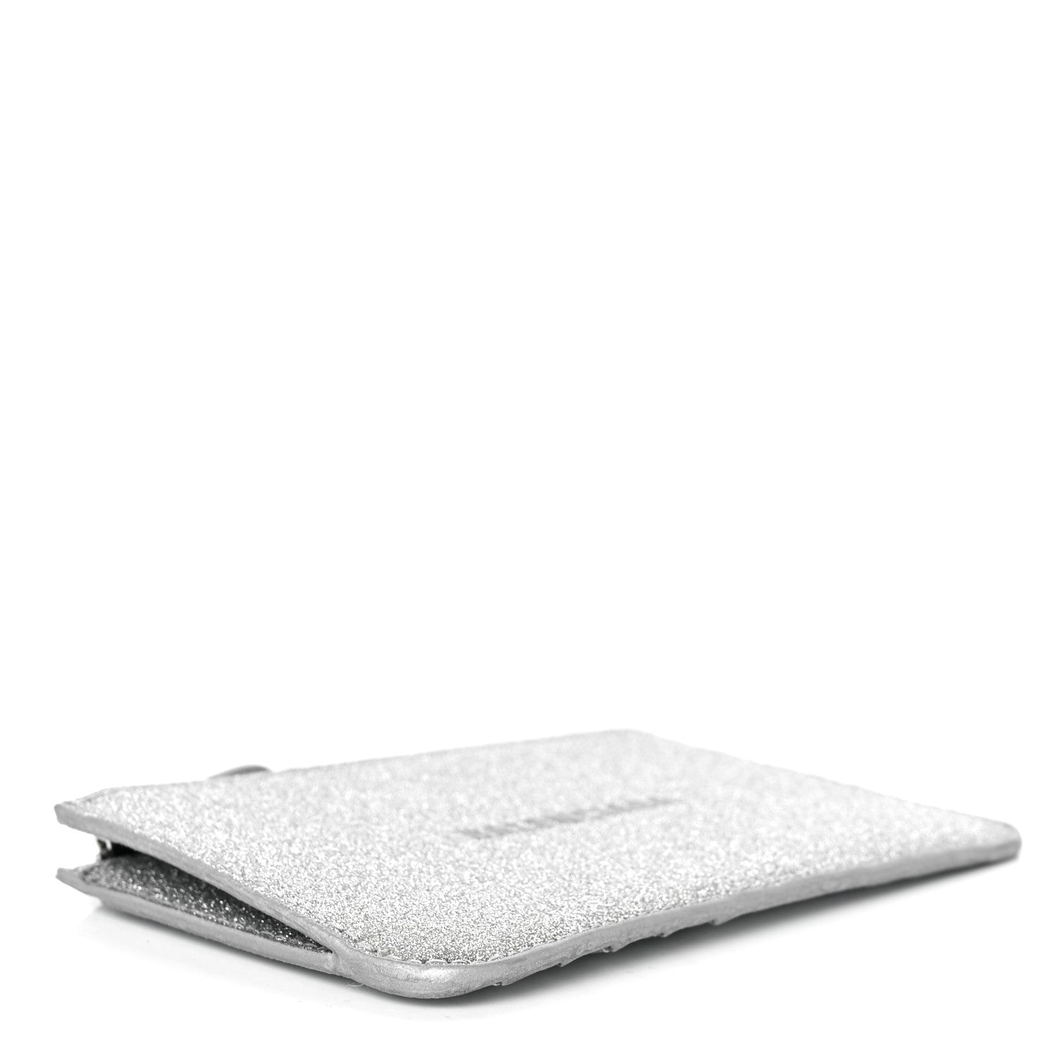 Balenciaga Sparkling Fabric Logo Large Cash Long Coin Card Holder Silver 4 of 8