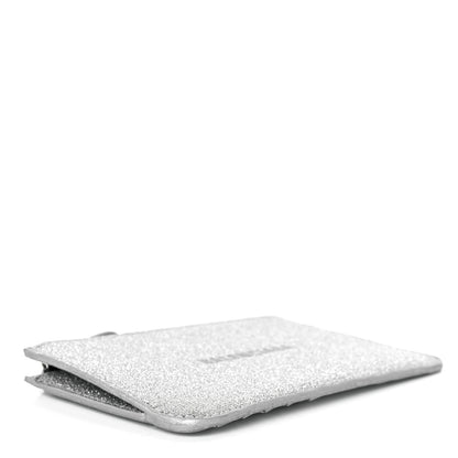 Balenciaga Sparkling Fabric Logo Large Cash Long Coin Card Holder Silver 4 of 8