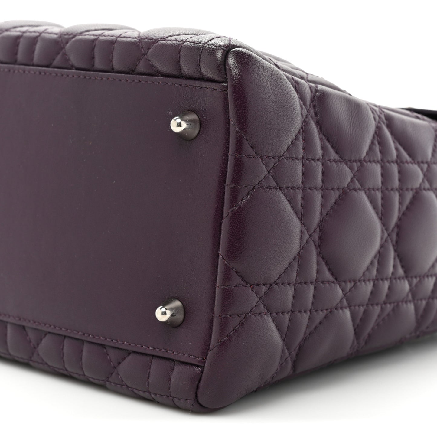 Lambskin Cannage Medium Lady Dior Purple