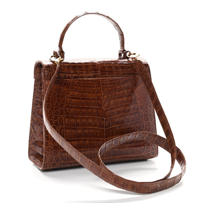 Nancy Gonzalez Crocodile Top Handle Brown 3 of 12