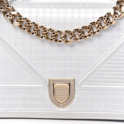 Christian Dior Patent Micro-Cannage Small Diorama Flap Bag White 16 of 16