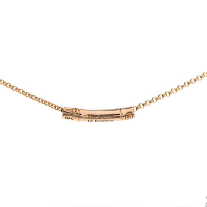 John Hardy 18K Yellow Gold Bamboo Slide Pendant Necklace 5 of 5