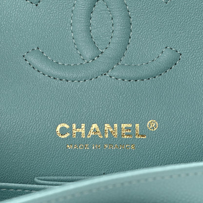 Chanel Caviar Quilted Small Double Flap Light Blue 5 of 10