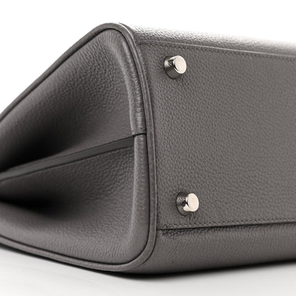 Gucci Grainy Calfskin Small Zumi Top Handle Bag Dusty Grey 10 of 12