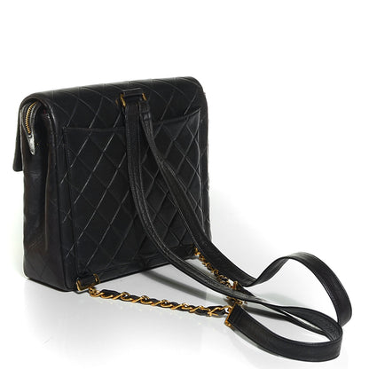 Chanel Lambskin Quilted Backpack Black 3 of 8