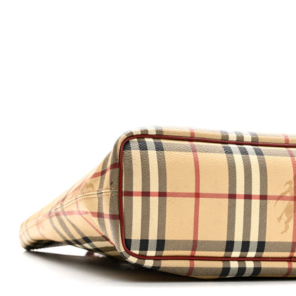 Burberry Haymarket Check Medium Tote Red 9 of 10