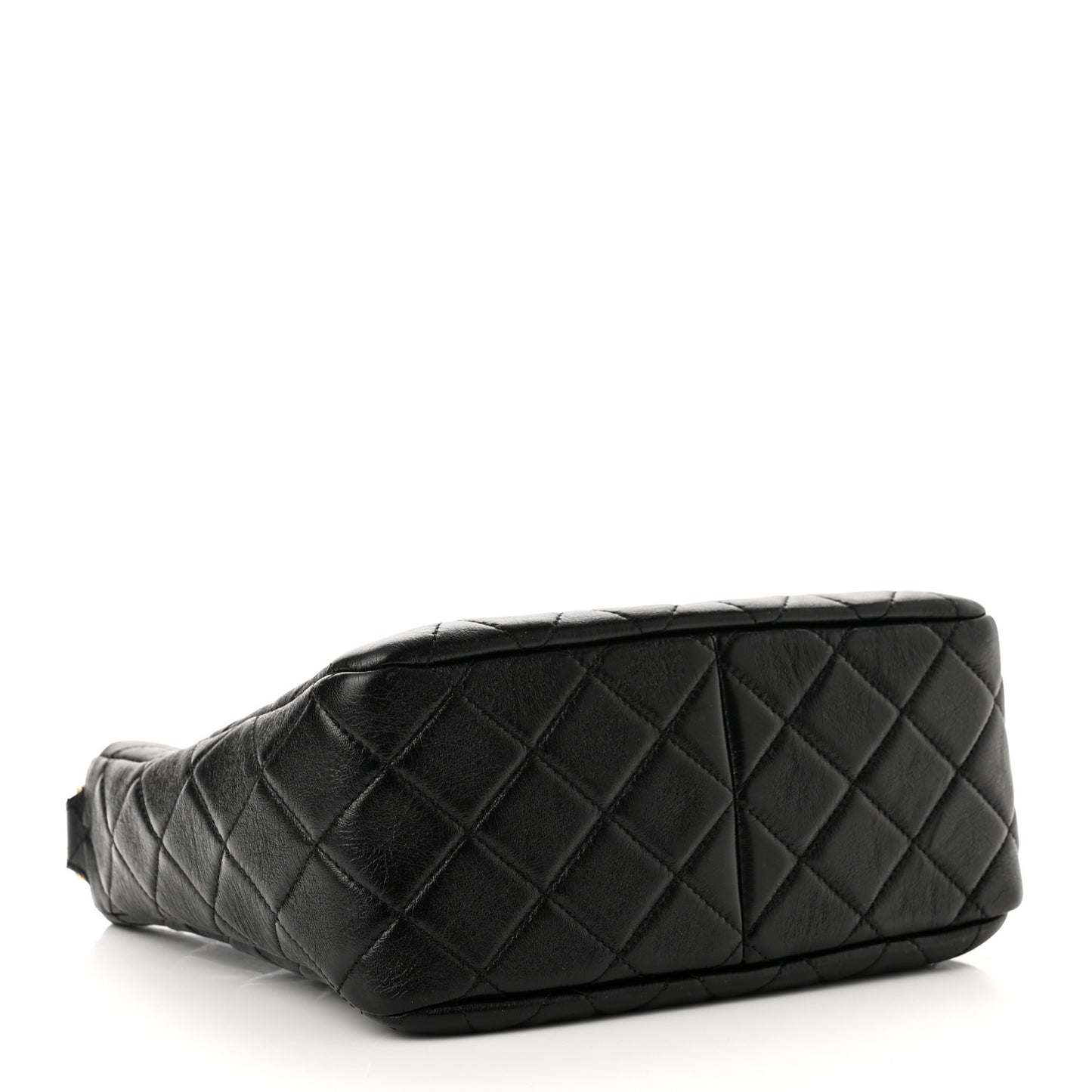 Lambskin Quilted Hobo Black
