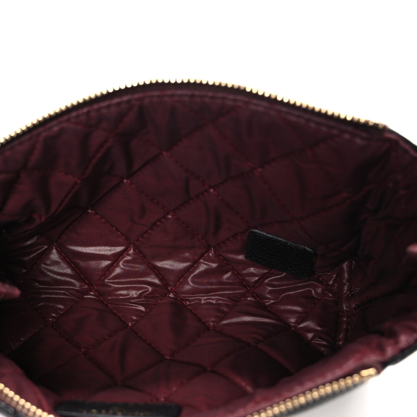 Caviar Quilted Zipped Cosmetic Case Black