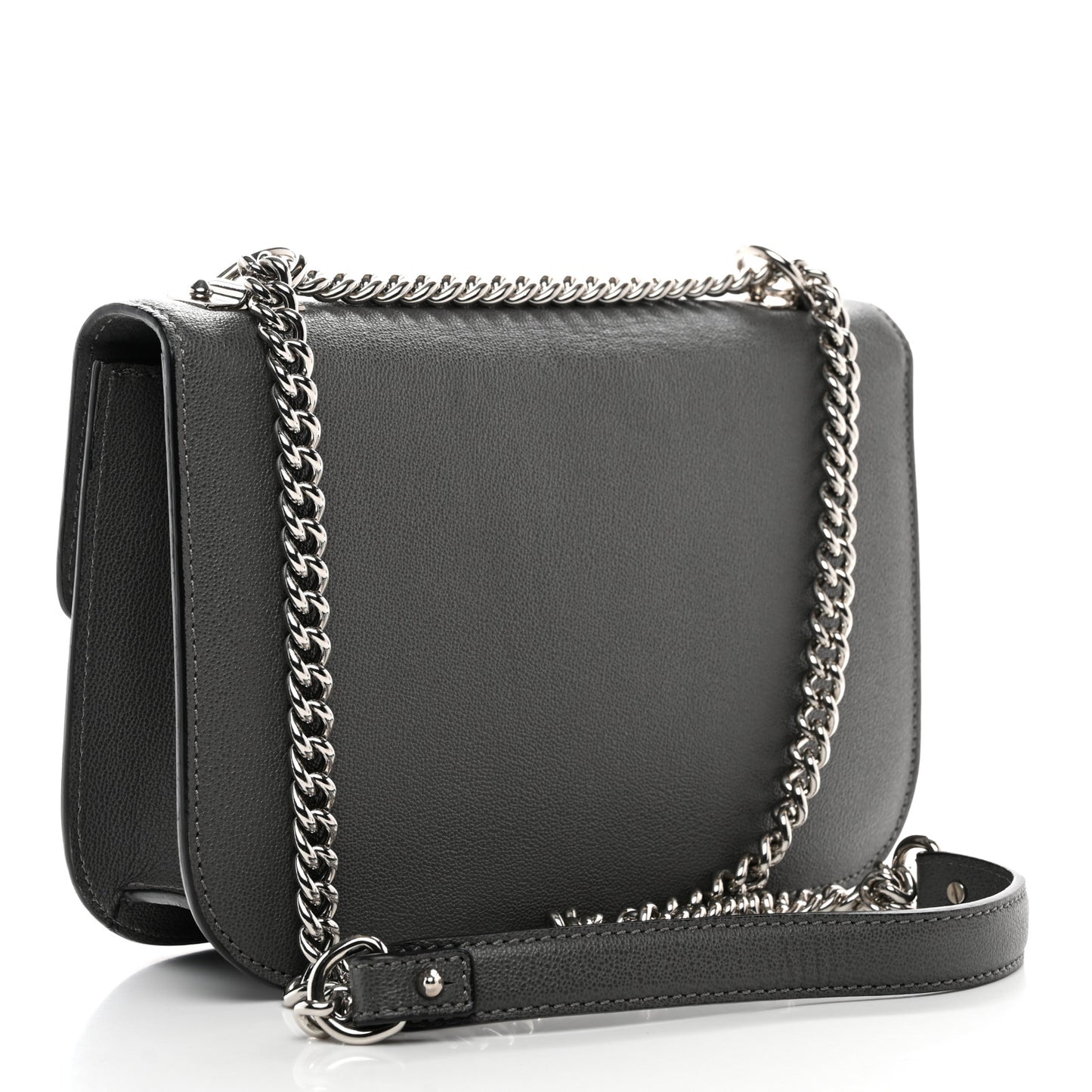 Calfskin Medium Insignia Flap Grey