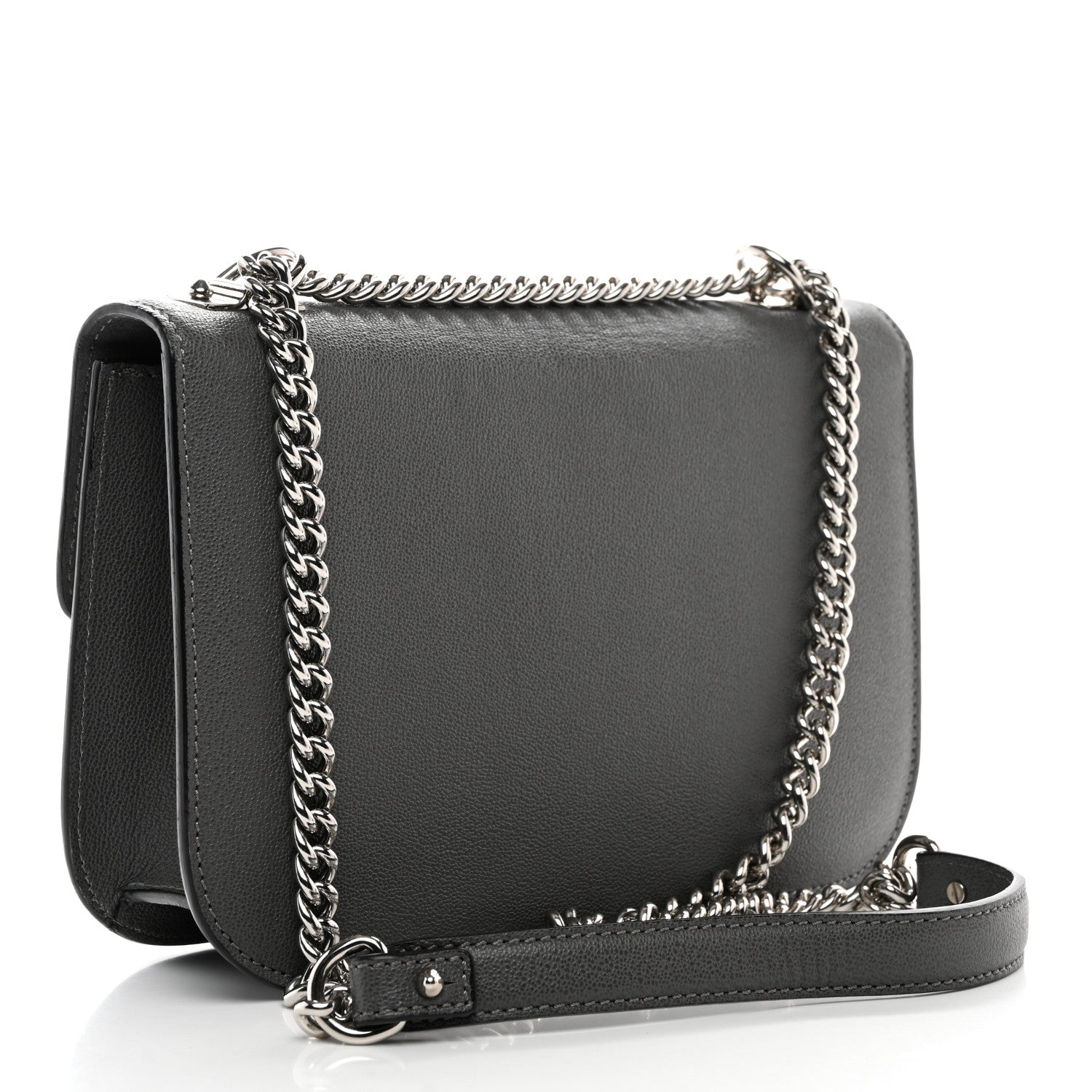 Alexander McQueen Calfskin Medium Insignia Flap Grey 3 of 9