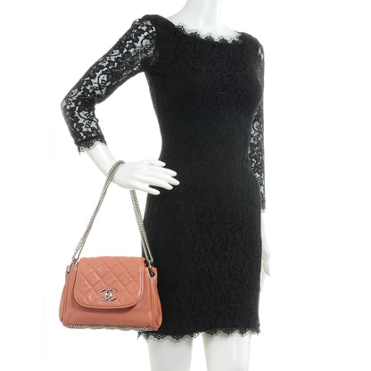 Chanel Lambskin CC Medium Accordion Flap Rose Pale 2 of 9