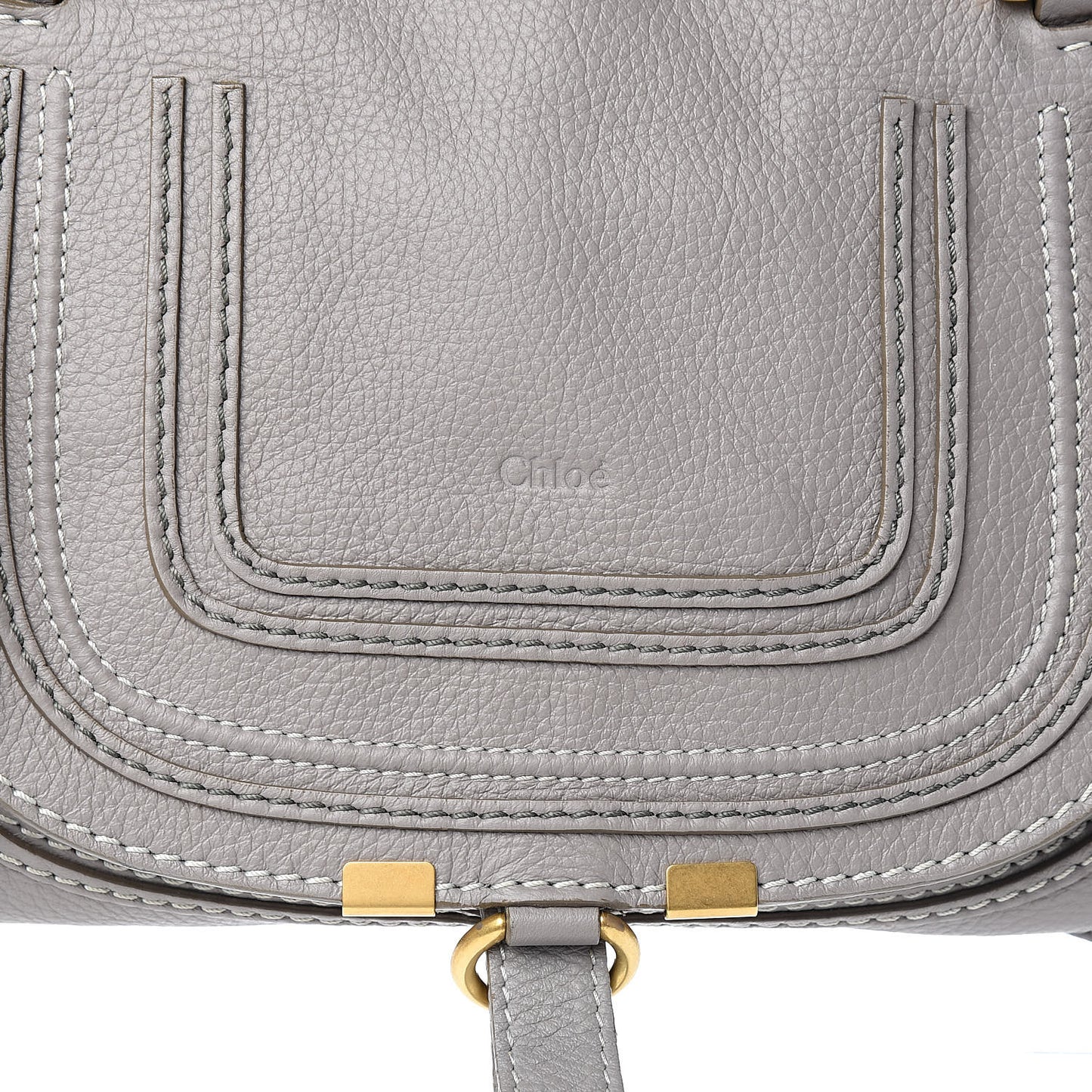 Calfskin Small Marcie Satchel Cashmere Grey