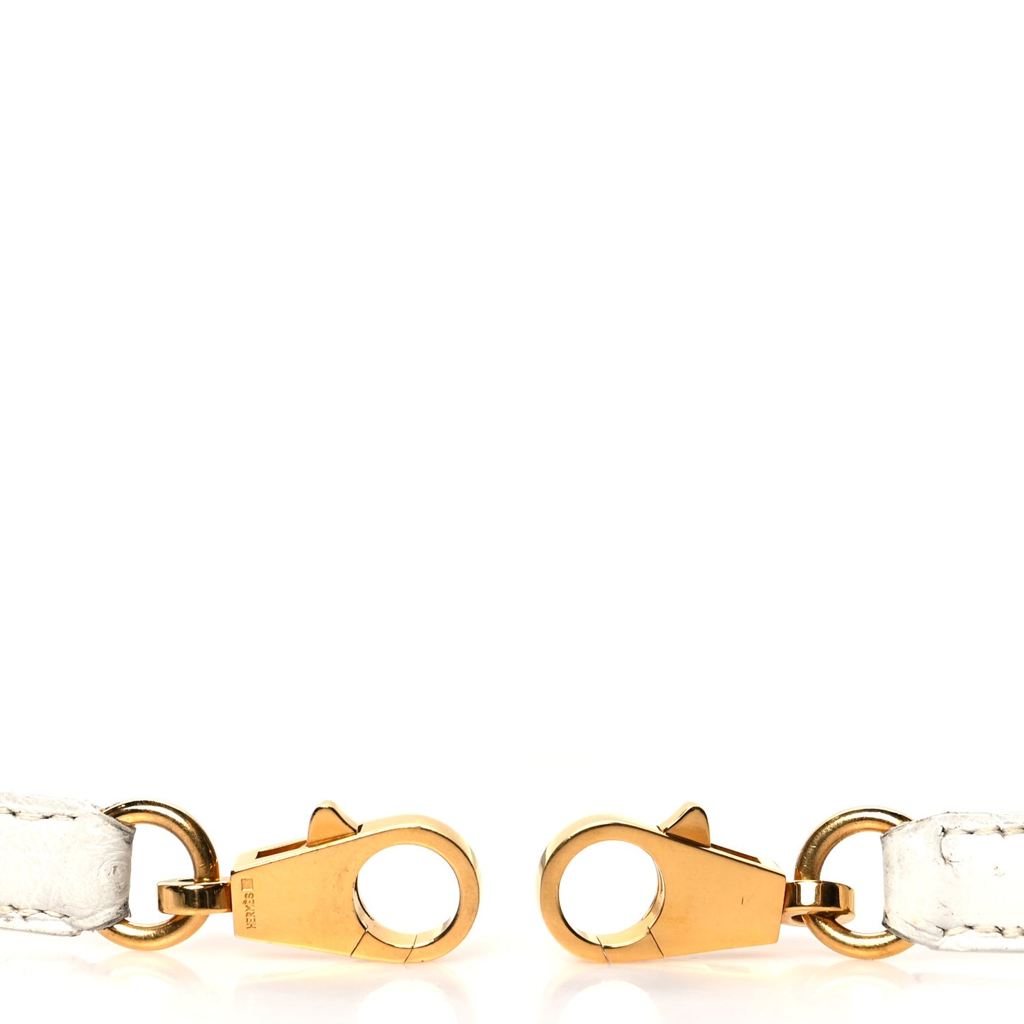 Ostrich Kelly Shoulder Strap White