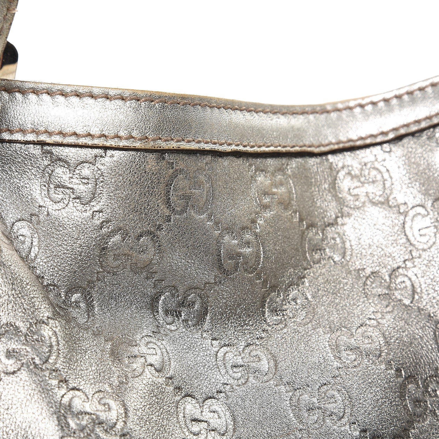 Gucci Guccissima Medium Britt Tote Silver 11 of 17