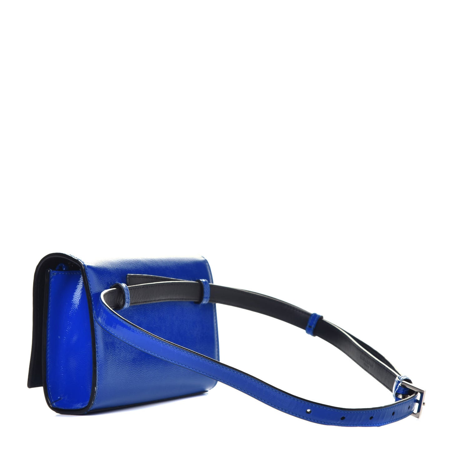 Patent Grain De Poudre Monogram Kate Belt Bag Royal Blue