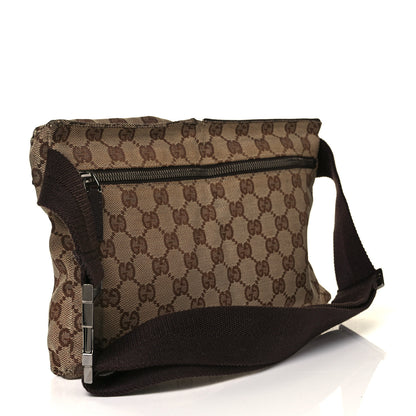 Gucci GG Monogram Web Double Pocket Belt Bag Ebony 2 of 10