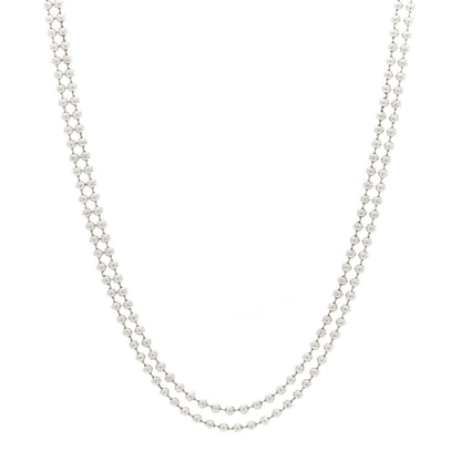Tiffany Sterling Silver Bead Chain Necklace 34" 1 of 3