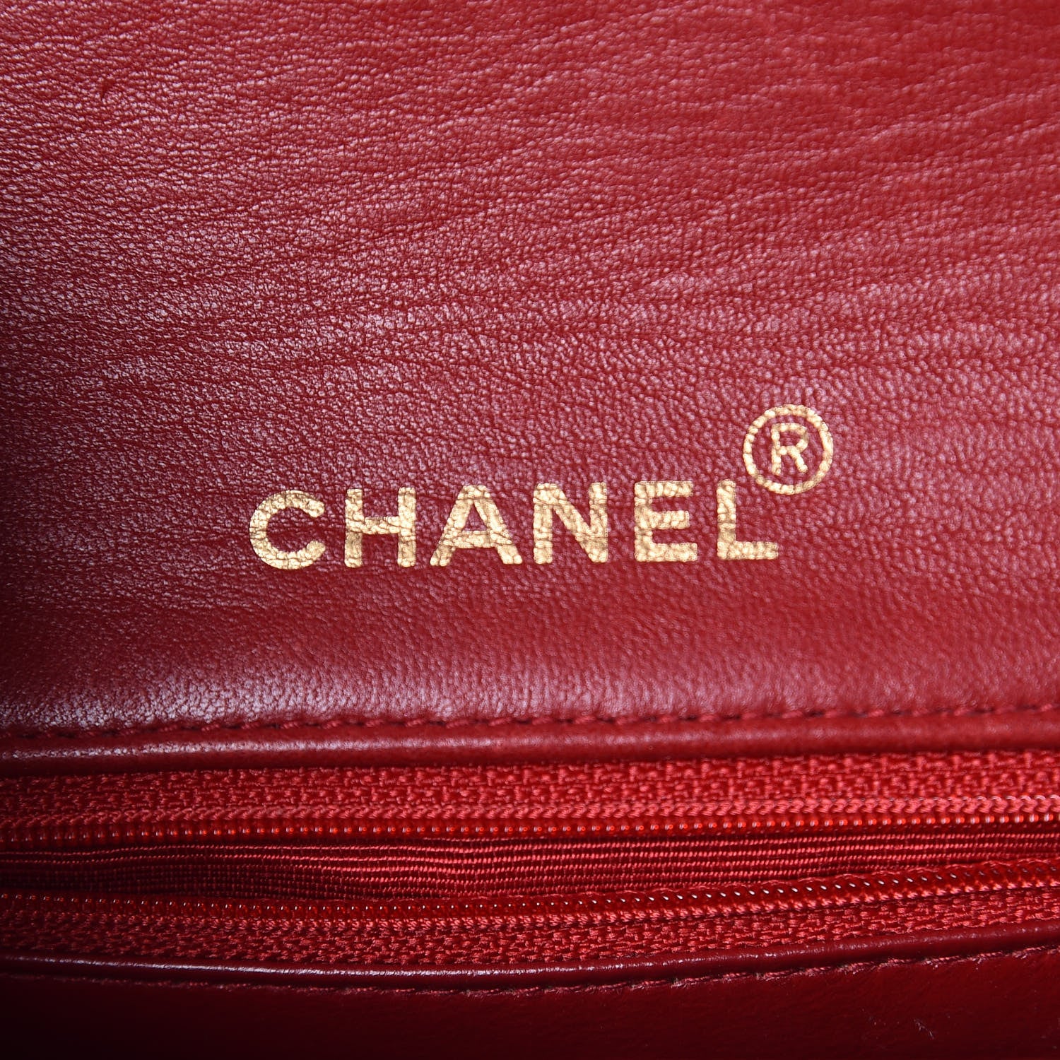 Chanel Lambskin Quilted Mini Square Flap Red 7 of 10
