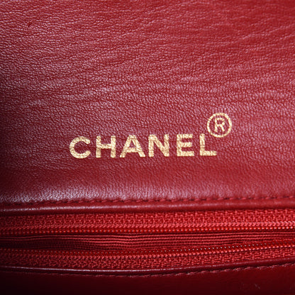 Chanel Lambskin Quilted Mini Square Flap Red 7 of 10